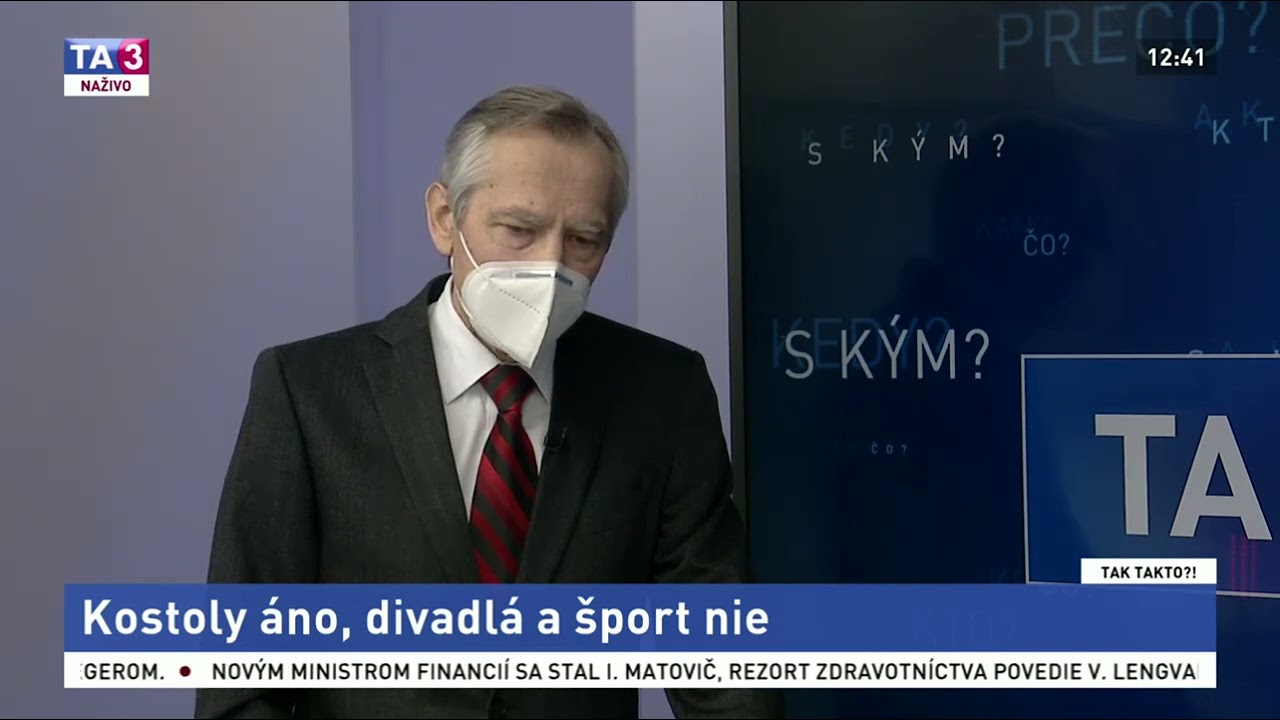 Kostoly áno, divadlá a šport nie | 1.4.2021 na TA3
